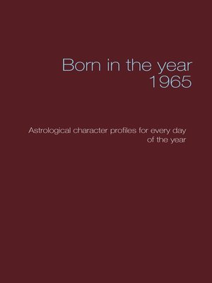cover image of Born in the year 1965